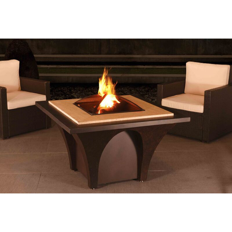 Sunjoy Revel Aluminum Wood Burning Fire Pit table & Reviews Wayfair.ca